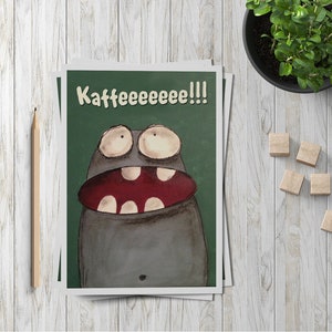 Monster-Postkarte "Kaaaffffeeeee" - DIN A6