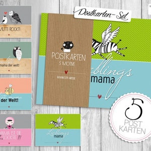 POSTKARTEN-SET "Mama" - 5 motifs par A6