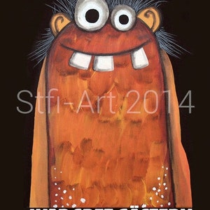 Pocztówka z potworem "byli zaproszeni goście..." - DIN A6