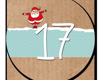 24 Advent Calendar Numbers | 40 mm . . . . . . . . . .