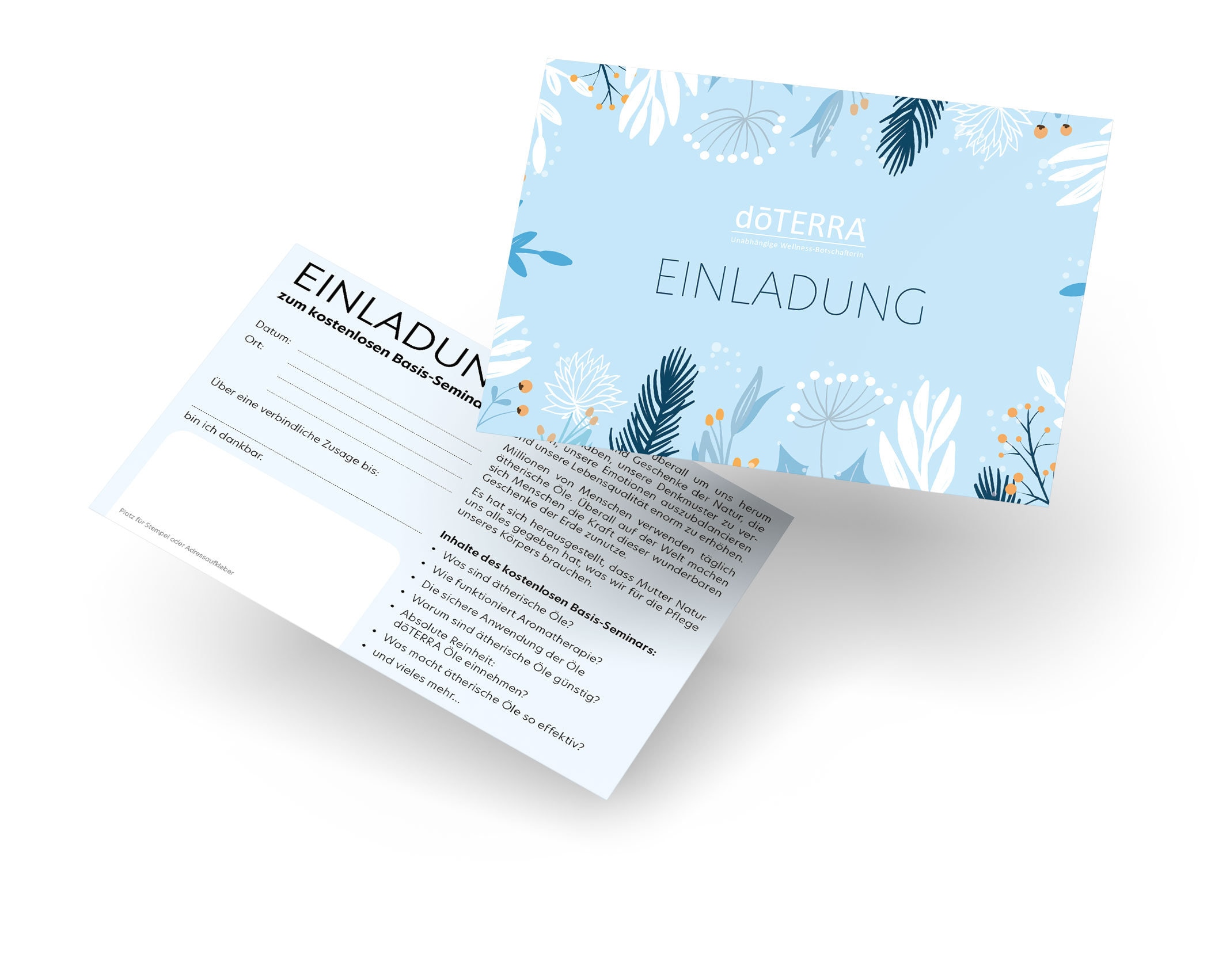 doTERRA | A6 Invitation Cards "Free Basic Seminar"