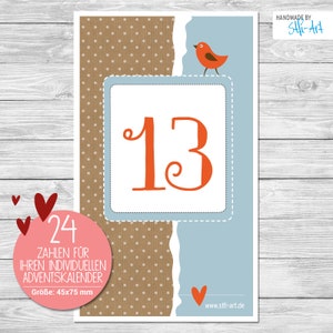 24 Advent Calendar Numbers | 75 x 45 mm