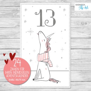 24 Advent Calendar Numbers | 45 x 75 mm