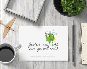 Postcard "Every day is a gift" - DIN A6