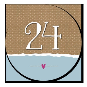 24 Advent Calendar Numbers | 40 mm . . . . . . . . . .