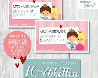 10 Personalized Address Labels | 45 x 75 mm