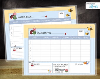 Timetable DIN A4 - rewritable