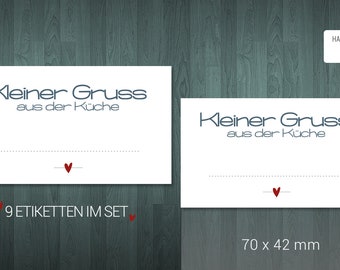 9 Kitchen Labels | 70 x 42 mm