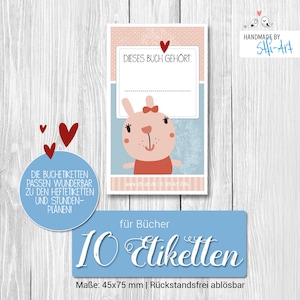 10 Etichette di libri 45 x 75 mm