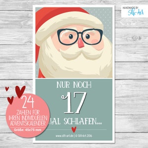 24 Advent Calendar Numbers | 75 x 45 mm