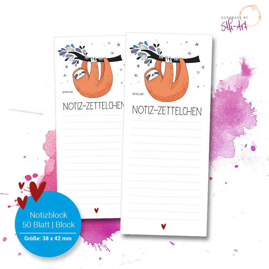 Notepad | Pretty Writing Pad With Design | 50 Sheets - 62 X 148 Mm - Etsy