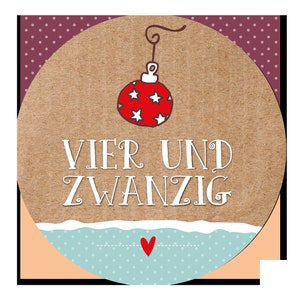 24 Advent Calendar Numbers | 40 mm . . . . . . . . . .