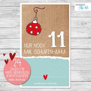 24 Advent Calendar Numbers | 75 x 45 mm