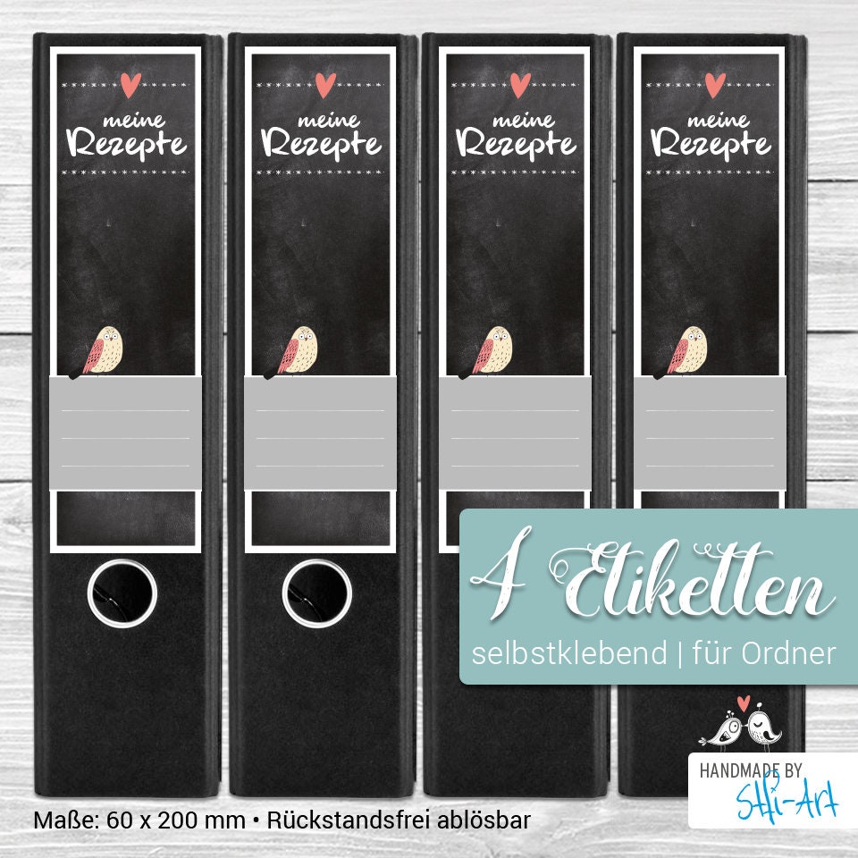 4 Folder Backs - Labels | 60 x 200 mm