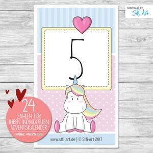 24 Advent Calendar Numbers | 45 x 75 mm