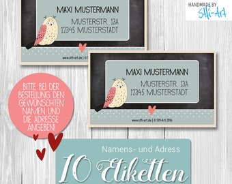 10 personalisierte Adress-Etiketten | 45 x 75 mm