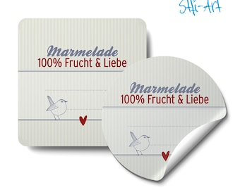 Kitchen labels – Choose 12 or 24 pieces | 40 mm or 60 mm Ø