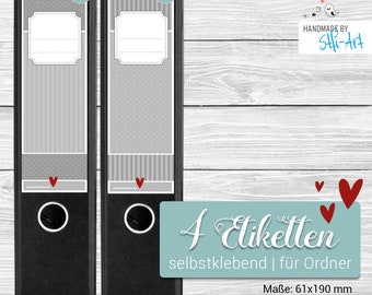 4 Folder Backs - Labels | 61 x 190 mm