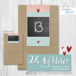 24 Advent Calendar Numbers | 55 x 140 mm