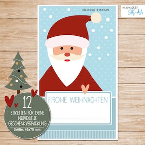 12 Christmas Stickers | 45 x 75 mm