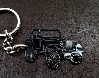 jeep keychain, fathers day gift, jeep, Jeep CJ5 keyring, car keyring, personalised keyring, Custom Keyring, birthday gift, personalized gift