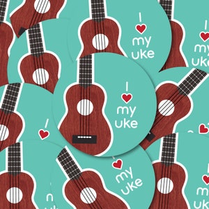 Ukulele Sticker Ukulele Uke Music Teacher Gift Laptop Water - Etsy