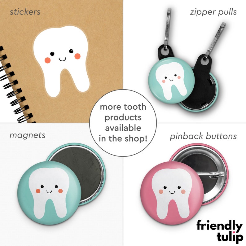 Cute Tooth Badge Reel Graduation Gift for Dental Hygienist Etsy