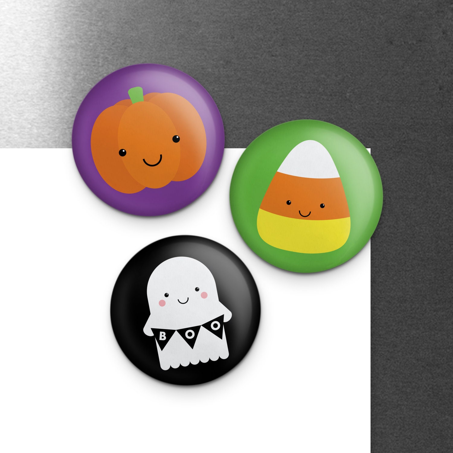 Cute Halloween Set Set of 3 Kawaii Halloween Etsy