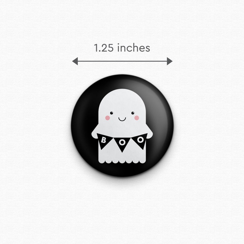 1.25 Diameter Cute Ghost Magnet Kawaii Cute Halloween Ghost Magnet