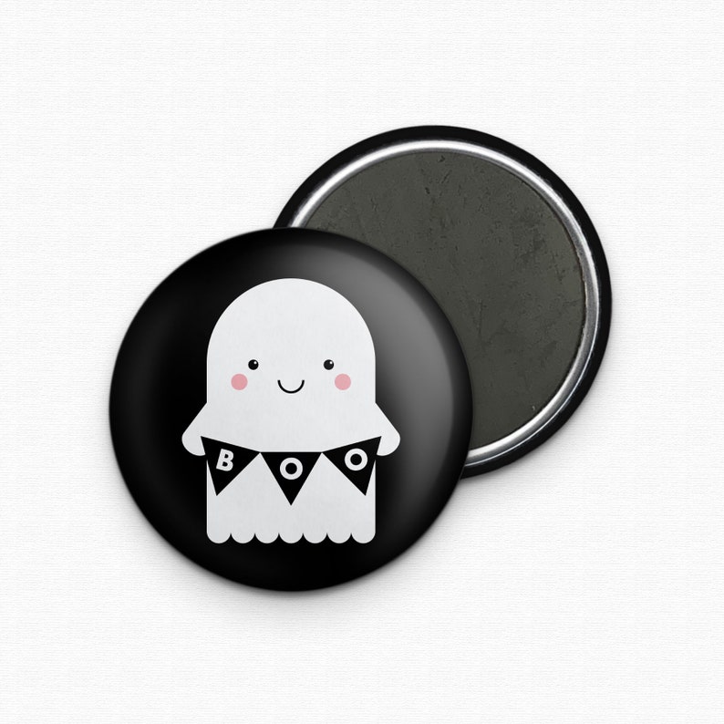 1.25 Diameter Cute Ghost Magnet Kawaii Cute Halloween Ghost Magnet