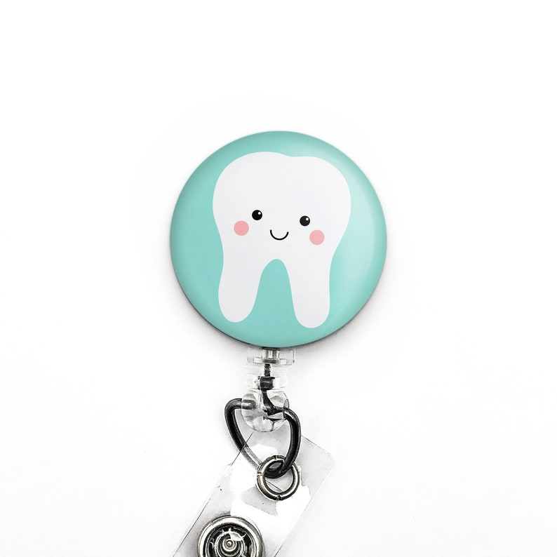 Cute Tooth Badge Reel Graduation Gift for Dental Hygienist Etsy