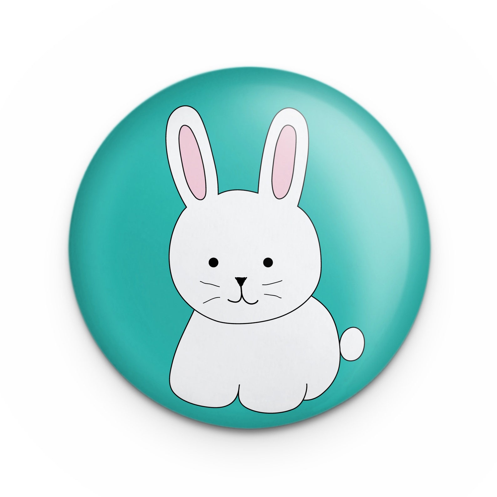 Cute Bunny Button Easter Bunny Button Pin Badge Cute Easter Etsy