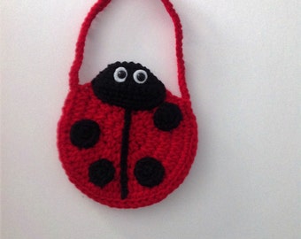 Child's Crocheted Ladybug Purse