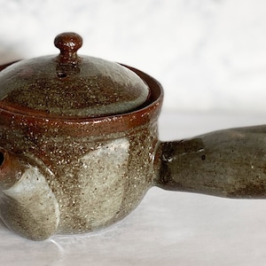 Teiera giapponese Kyusu Shigaraki yaki Tsuchinone Artigianato Made in Japan