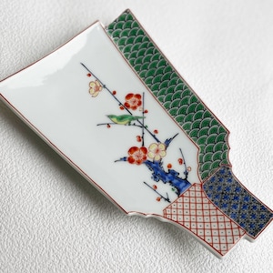 Arita yaki porcelain Small Plate set of 5 Hagoita Newyear Motif Handcraft Japan