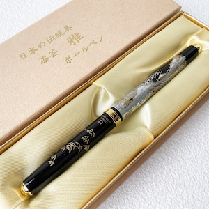 Maki-e Urushi Lacquer Makie Caneta Esferográfica Yamanaka laca Wave Japan