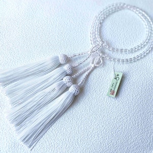 Kyoto Juzu Japanese Buddhist Mala Bracelet Jodo-shinshu Ladies Crystal quartz 6mm