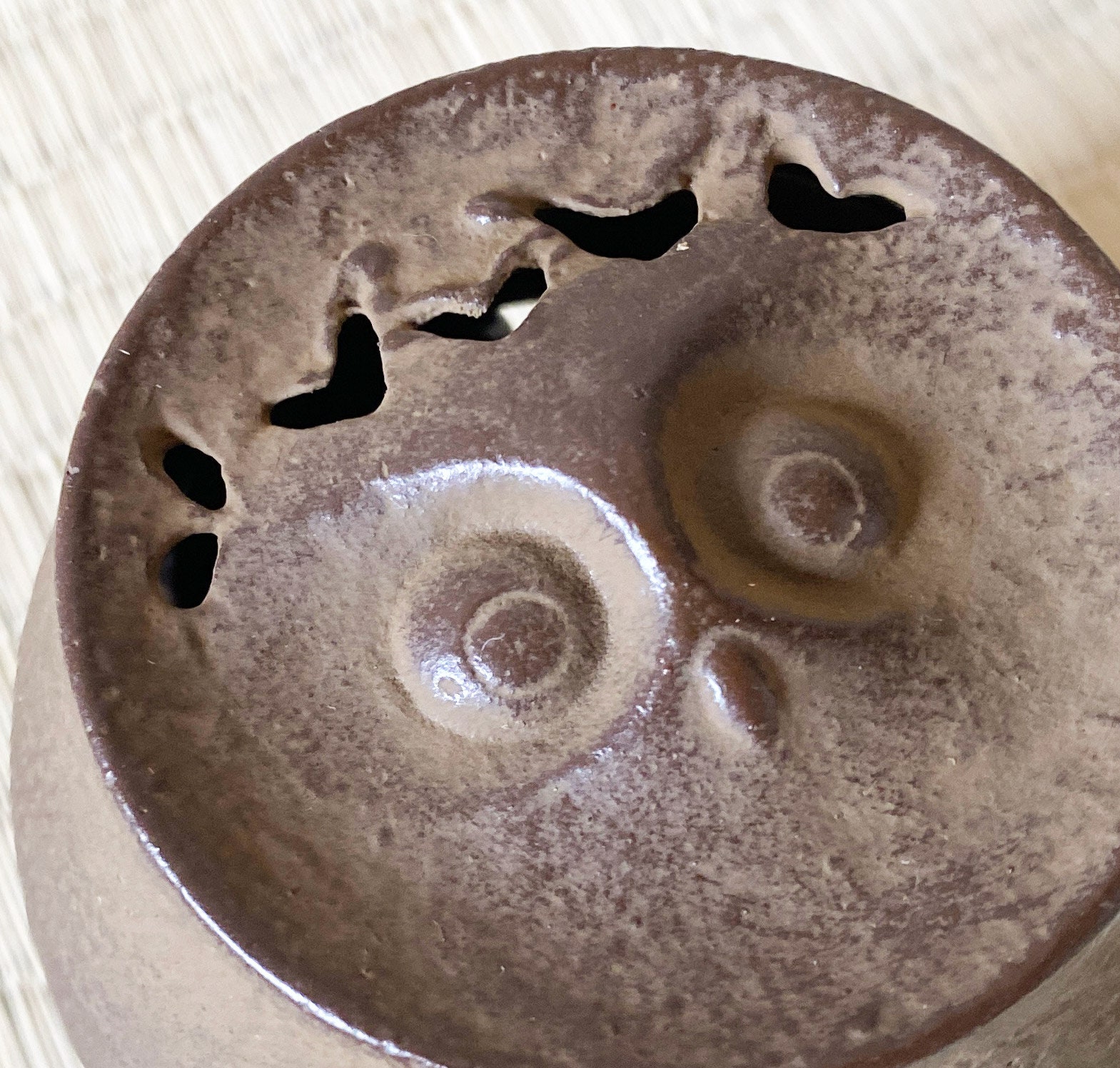 Incense Burner Japanese Iron Koro Takaoka Craft Kei Fukuro Owl