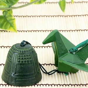 Furin Wind Chime Bell Nanbu Cast Iron Handcraft Crane Made in Japan