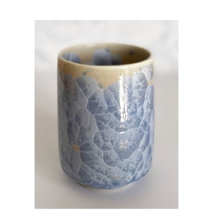 Yunomi Kyo Kiyomizu yaki ware Japanese tea cup japan Crystal Pale Blue Japan