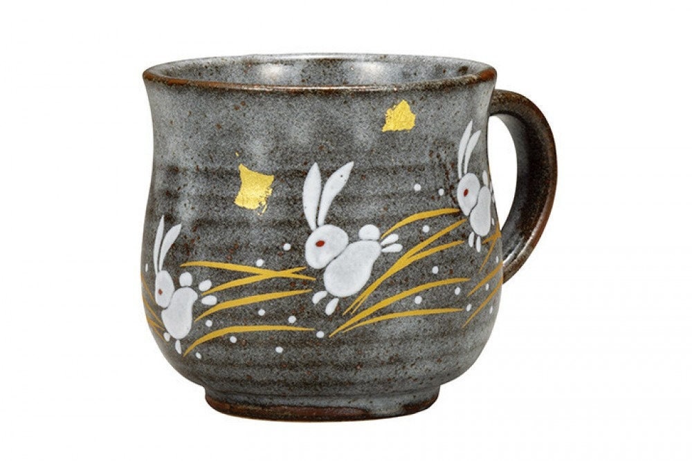 Kutani Yaki Ware Japanese Mug Coffee Tea Soup Cup Hane Usagi Etsy Kutani Yaki Ware Japanese Mug Coffee Tea Soup Cup Hane Usagi Etsy