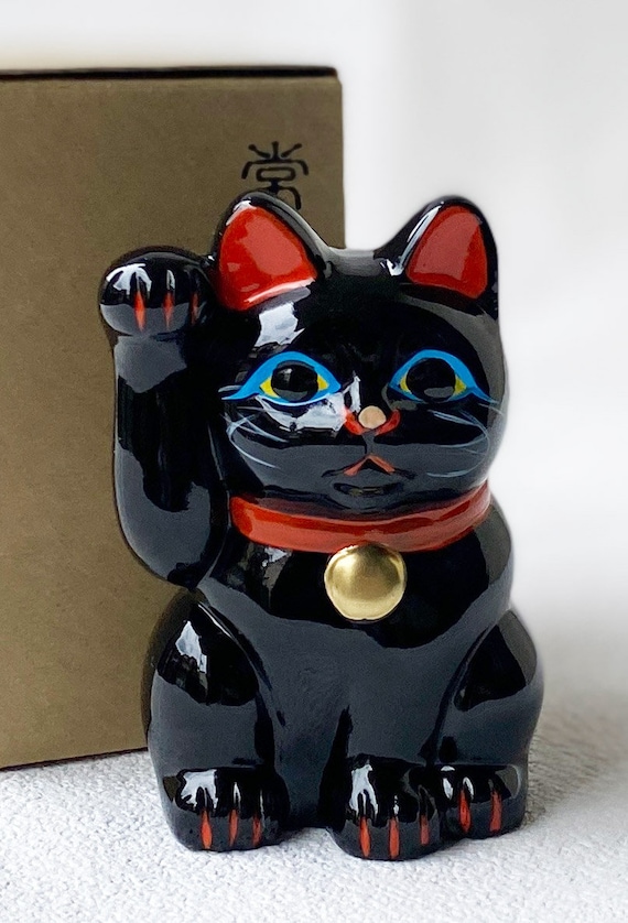 MANEKI NEKO Coinbank Japanese Lucky Cat TOKONAME Yaki Right Hand