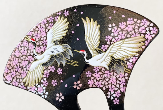 Japanese Lacquer Geisha Kanzashi Comb Kimono Traditional Hairpin