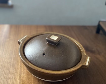 Olla de barro japonesa DONABE con estilo, utensilios de cocina de 1,2 l, hecha en Japón, Nabe, Okayu, Udon, Onabe, Tofu hervido, Oden, Mizutaki