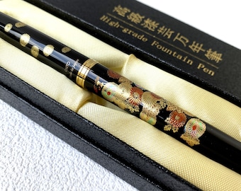 Maki-e Urushi Lacquer Makie Fountain Pen Yamanaka laque Autumnflower Japon