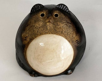 Manmaru Roundish Statue Figur Tanuki Shigaraki Yaki Japan Chinesischer Waschbärhund, US DDP