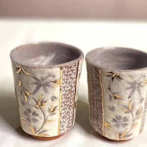 Yunomi Kyo Kiyomizu yaki ware Japanese tea cup set japan Inka variety techniques