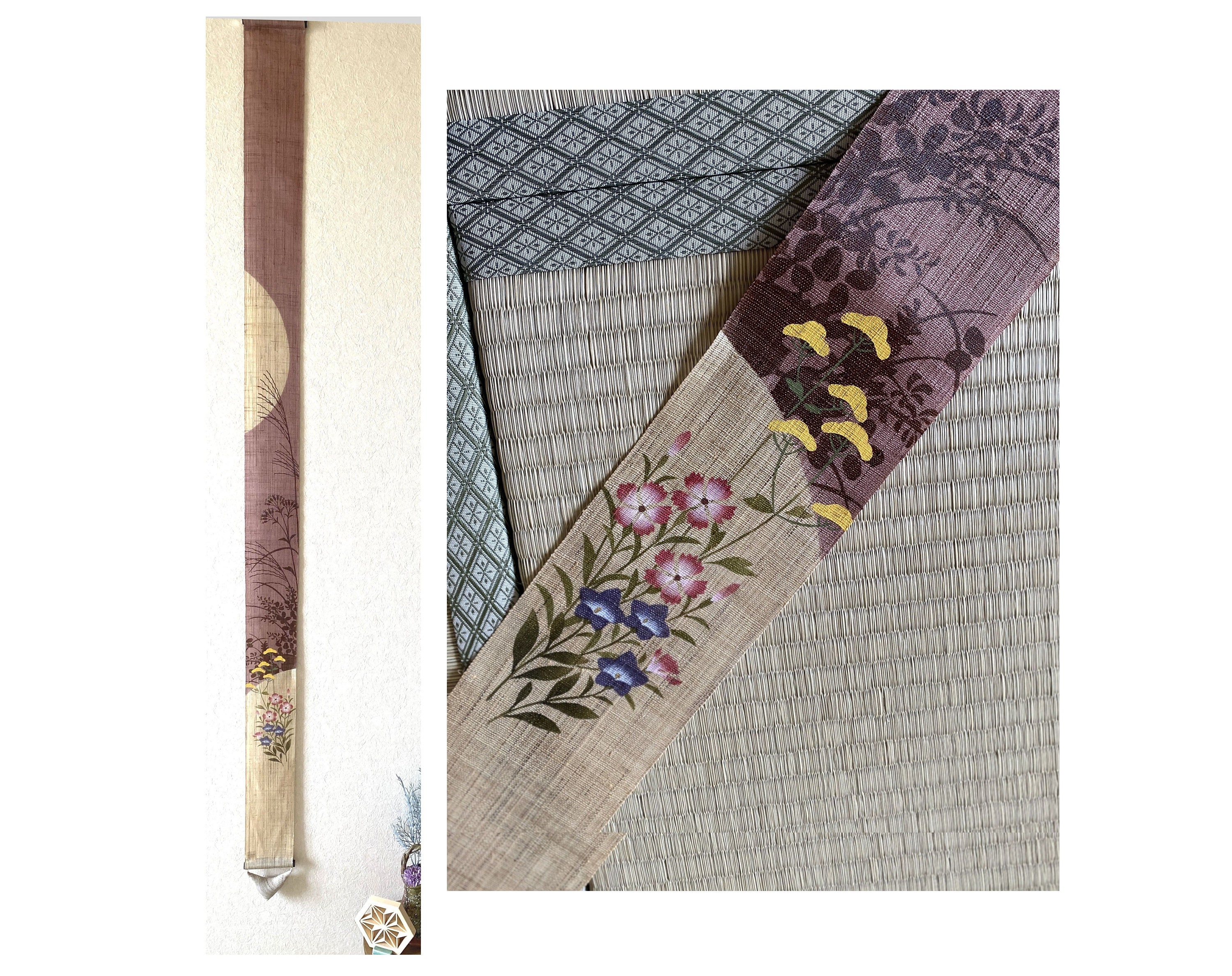 tapisserie japonaise zen en brocart de soie papier peint intissé