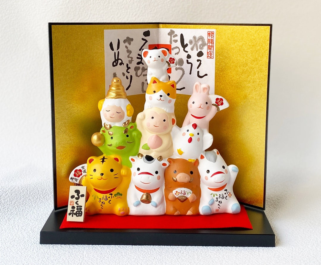 2023 Chinese Zodiac Japan Mino Yaki Ceramic Figurine New Year H