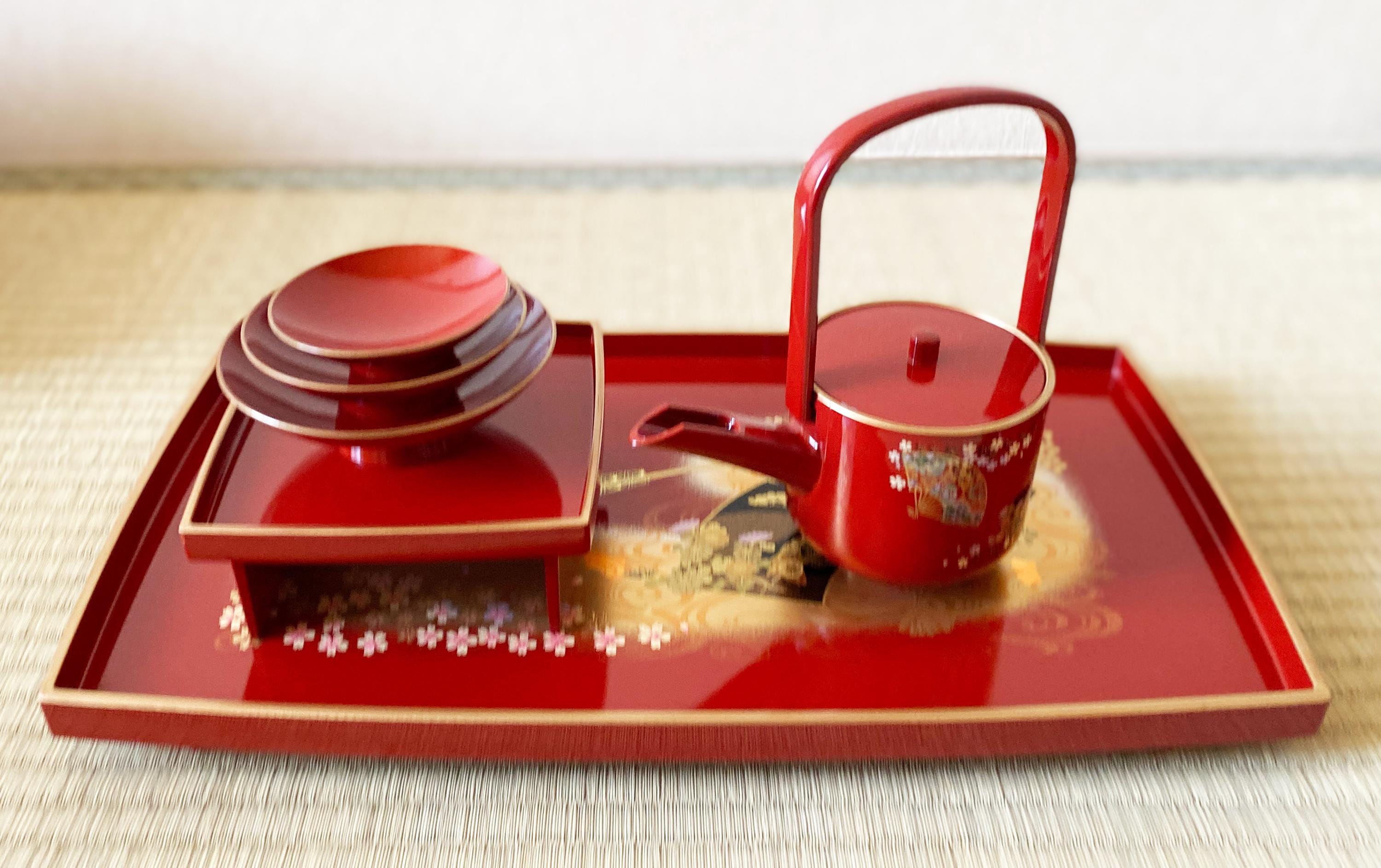 New Sake O-toso Otoso Drinking Set Elegant Kyo Motif Yamanaka